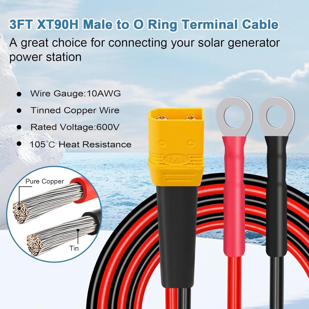 Drone Battery Connector - XT90 naar O Ring Terminal Kabel