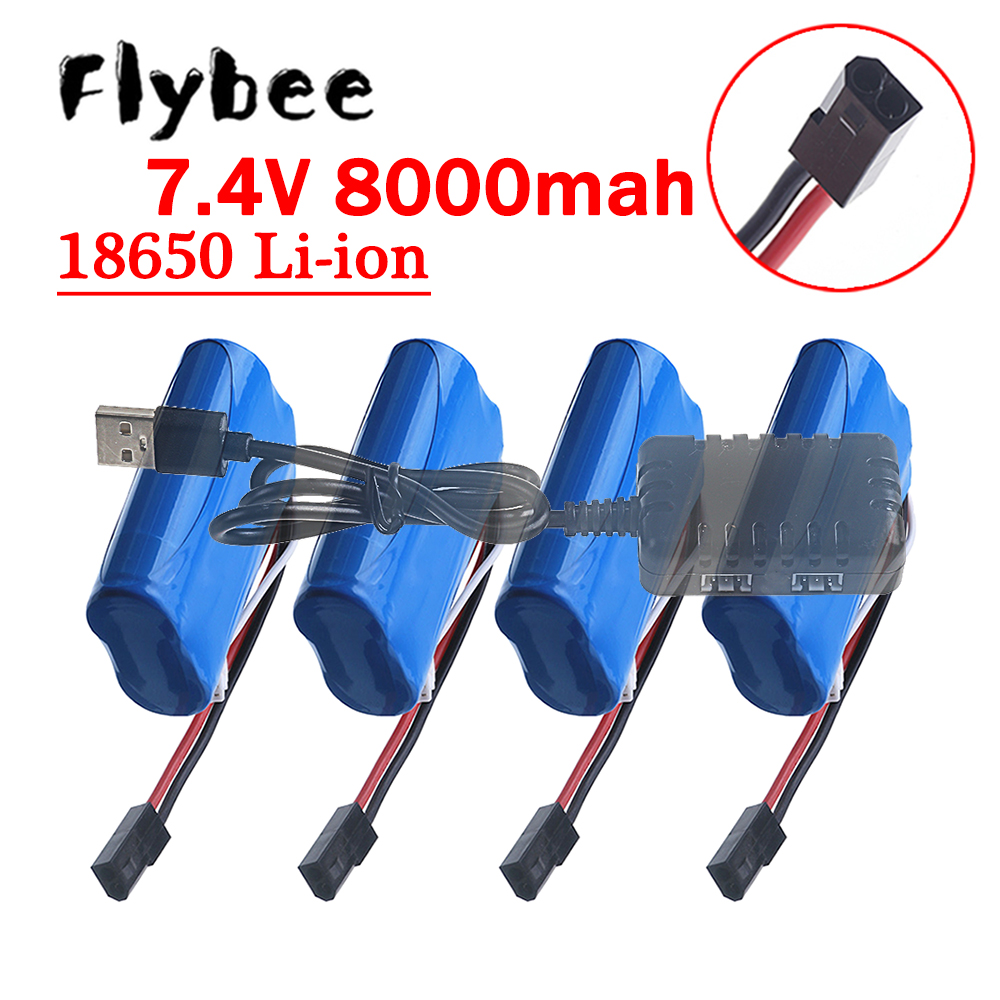 Drone Battery Li-Ion - (5500 Plug) 18650 7.4V 8000Mah Batterij,