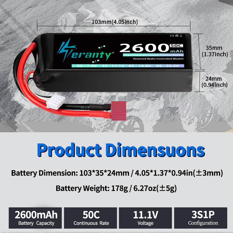 TERANTY 3S 2200/2400/2600mAh L - Drone Battery Lipo recensie en prijs