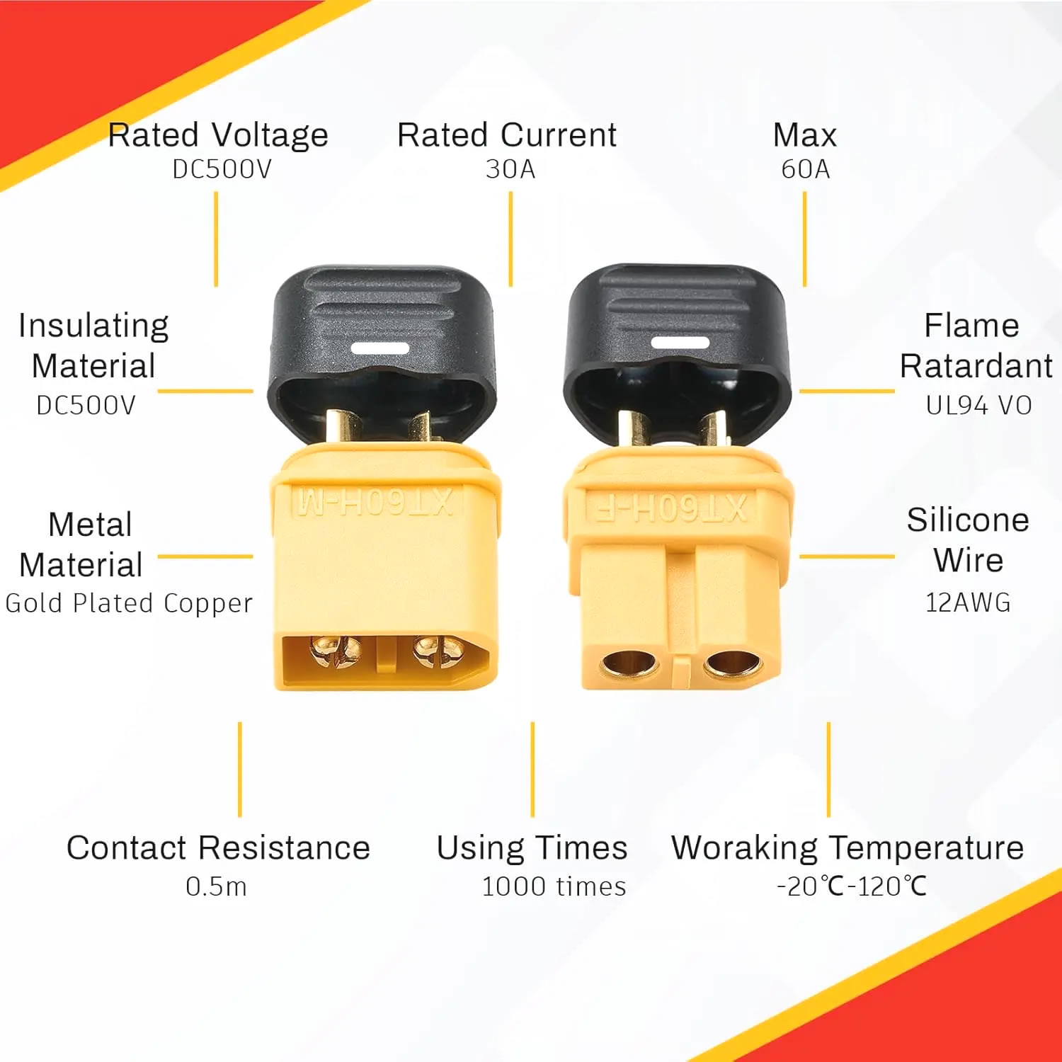 XT60 connectorplug met behuizi - Drone Battery Connector recensie en prijs