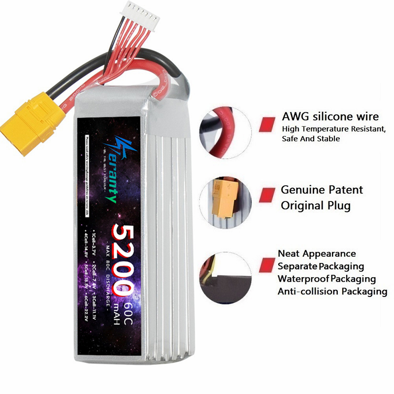 6S 5200Mah Lipo Batterij 22.2V - Drone Battery 4S recensie en prijs